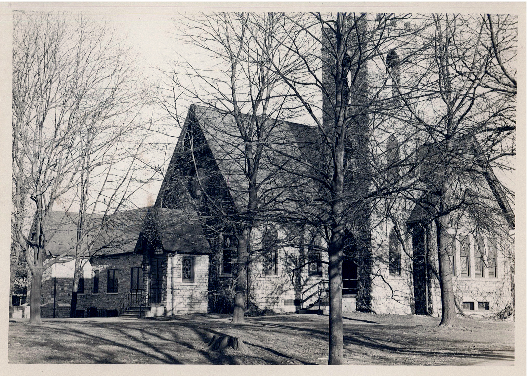 Chapel with Christian Education building, added 1951