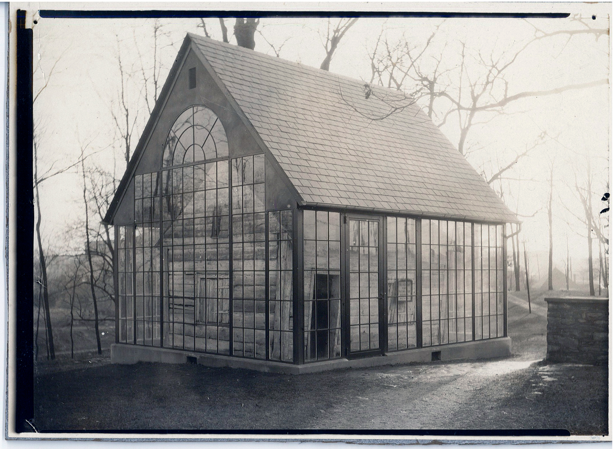 Glass house enclosure erected 1929